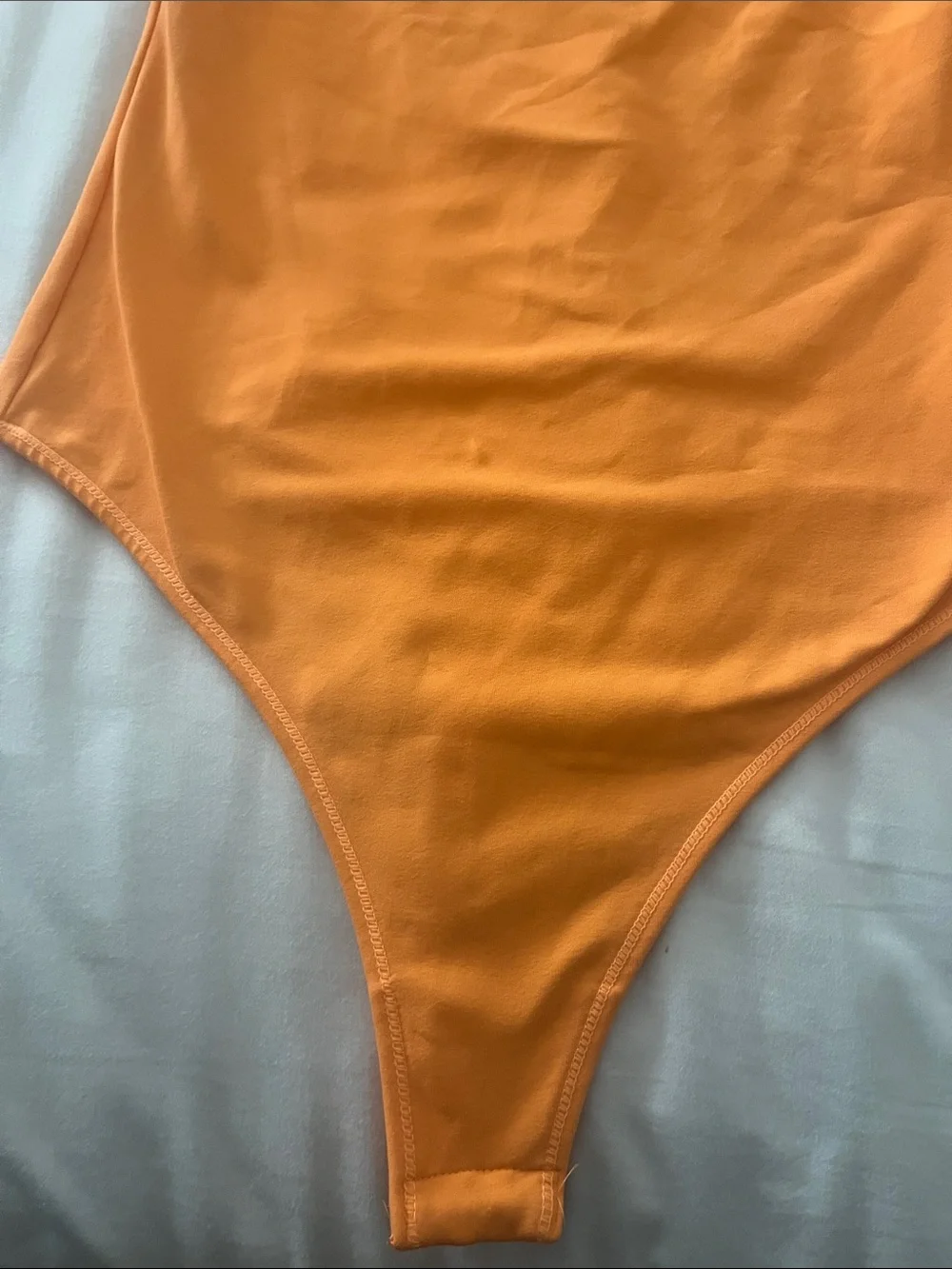 FREE PEOPLE Intimately Malibu Orange Alexis tee thong bodysuit small like new